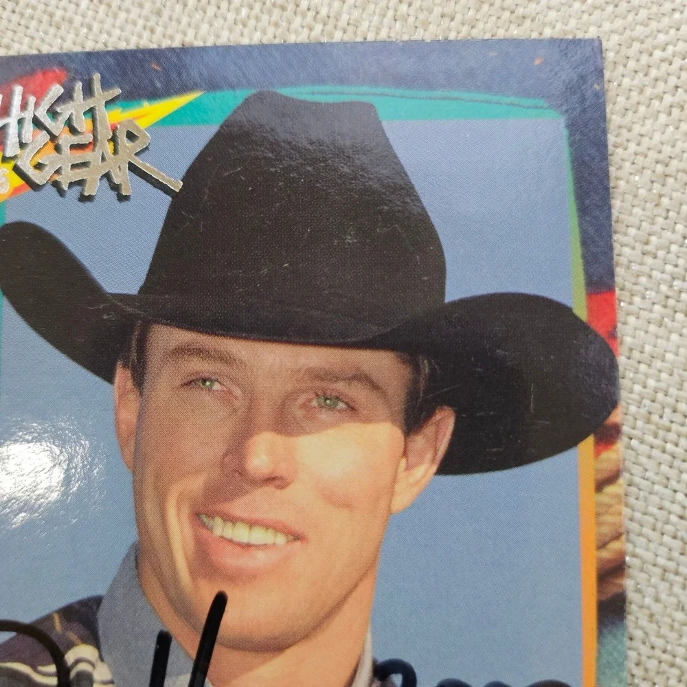 Wheels High Gear Rodeo Trading Card Tuff Hedeman 89 Signed Autograph 2000 PBR